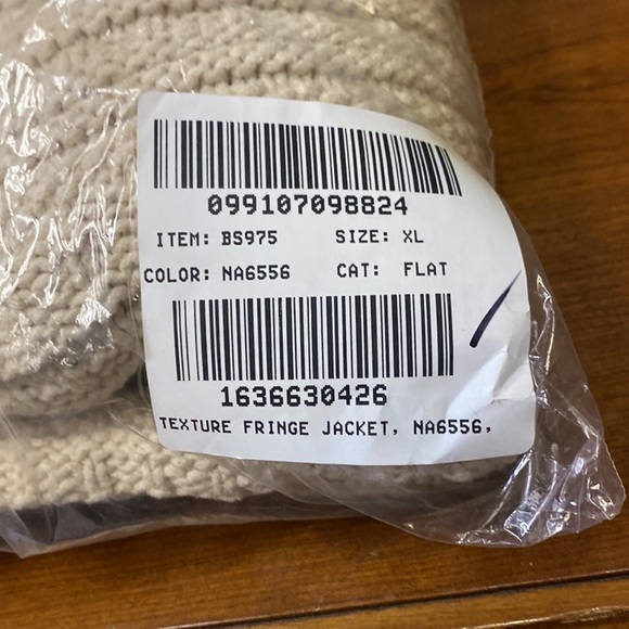 J Crew Textured cable-knit lady jacket with fringe BS975 - Picture 2 of 2